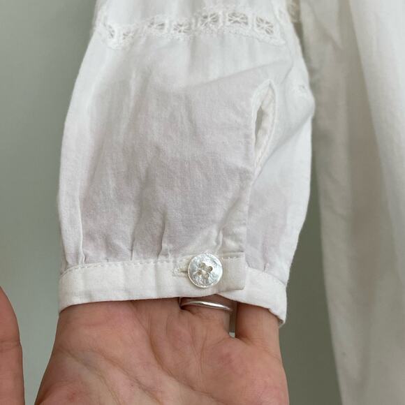 Sea New York White Cotton Lace Ruffle Boho Dress Size 4 Beachy - Picture 7 of 10